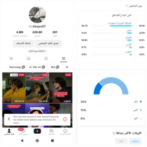 حساب تيكتوك 227 الف