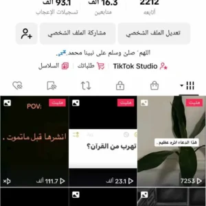 حساب تيك توك 16 الف متابع سعودي