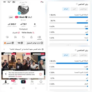 حساب تيك توك 16 الف متابع