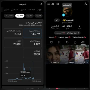 358 الف متابع +3 مليون اعجاب